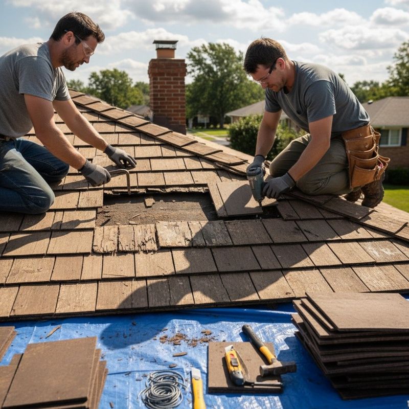 Cedar Roof Repair detail